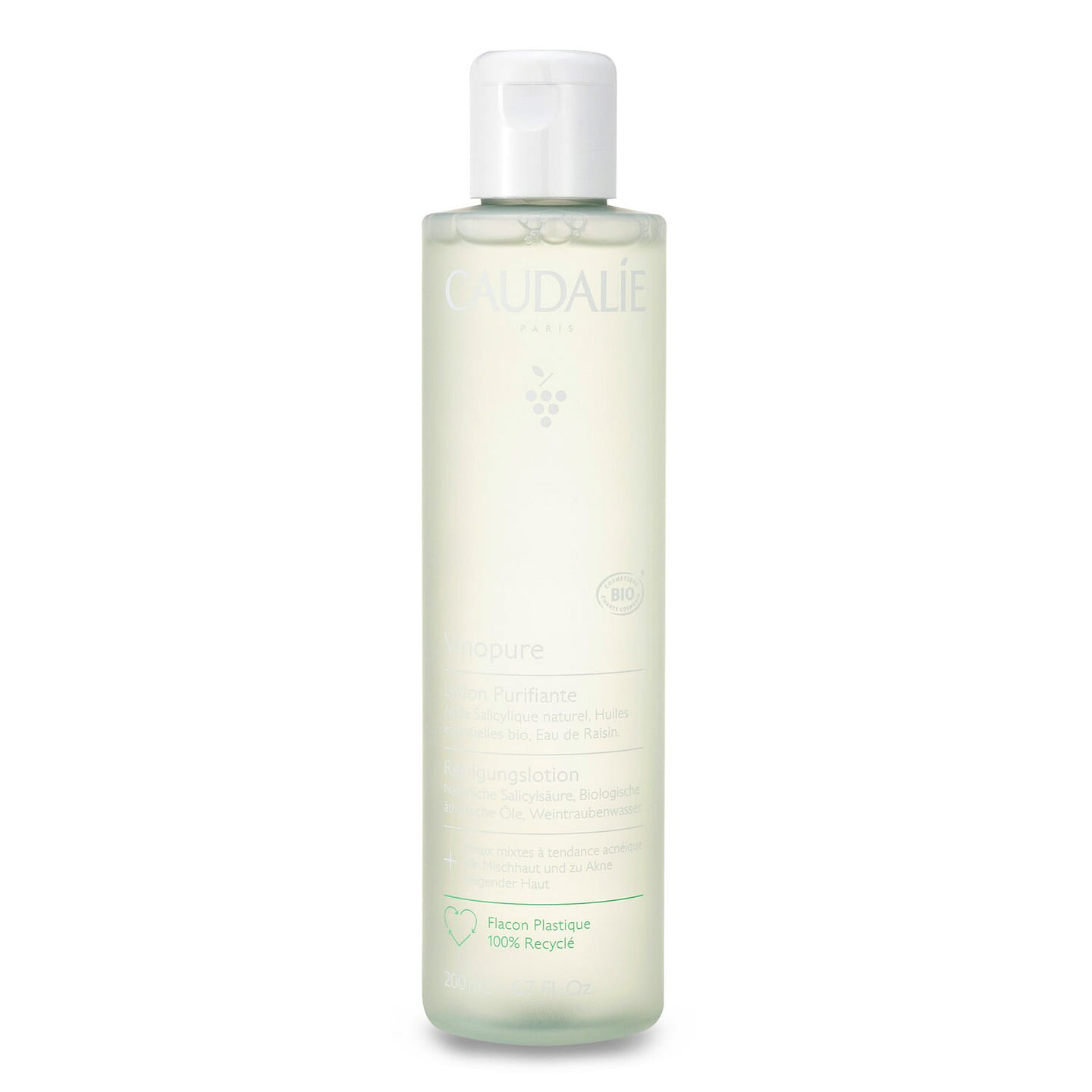 Caudalie Vinopure Purifying Toner - For Combination to Acne-Prone Skin 200ml/6.7oz 200 มิลลิลิตร