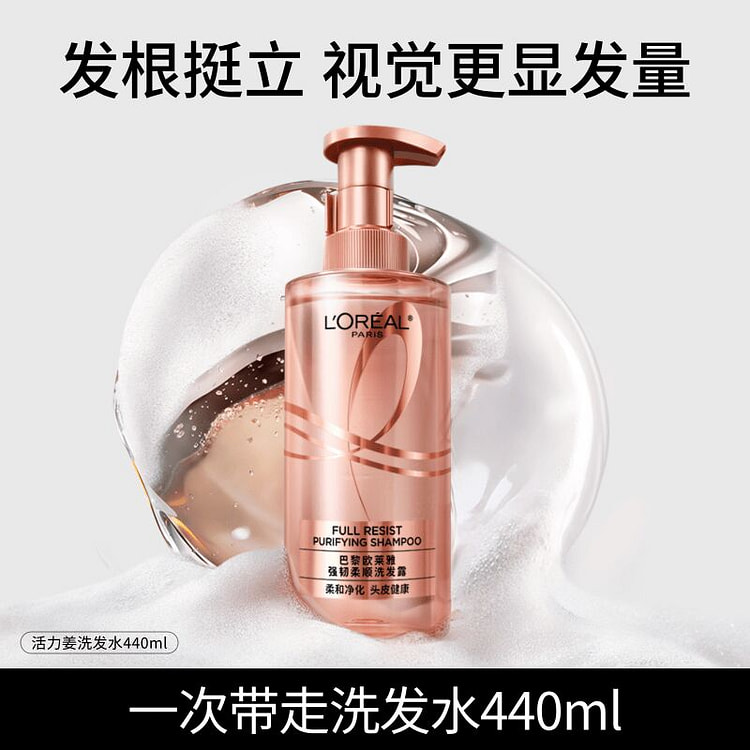 欧莱雅 生姜洗发露*1瓶+生姜润发乳*1瓶 880 毫升