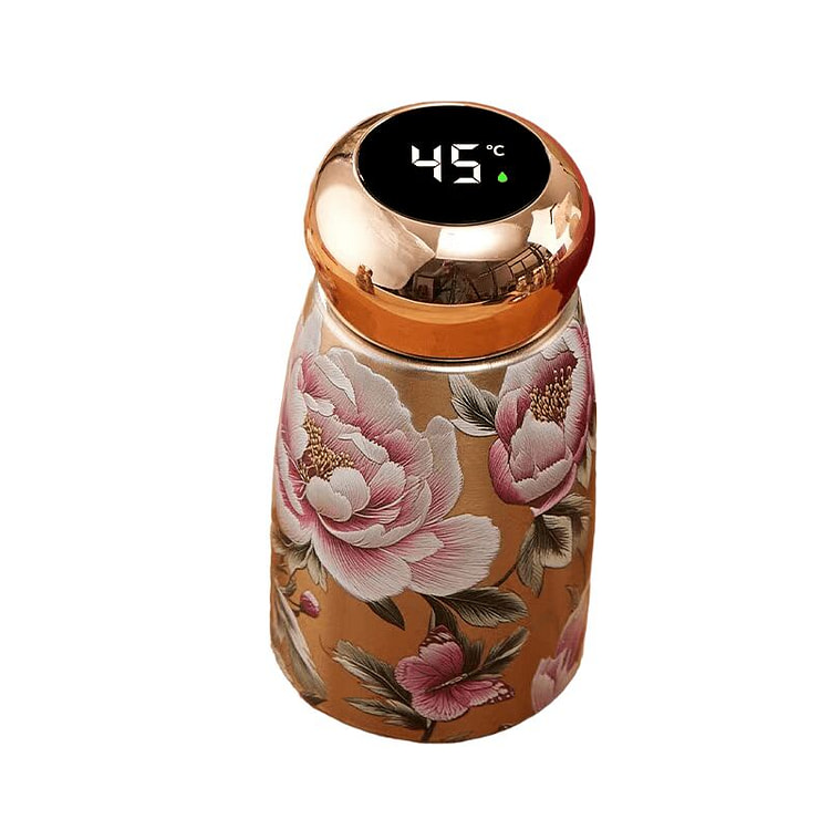 230ml保温杯316L内胆智能显温保冷便携繁花