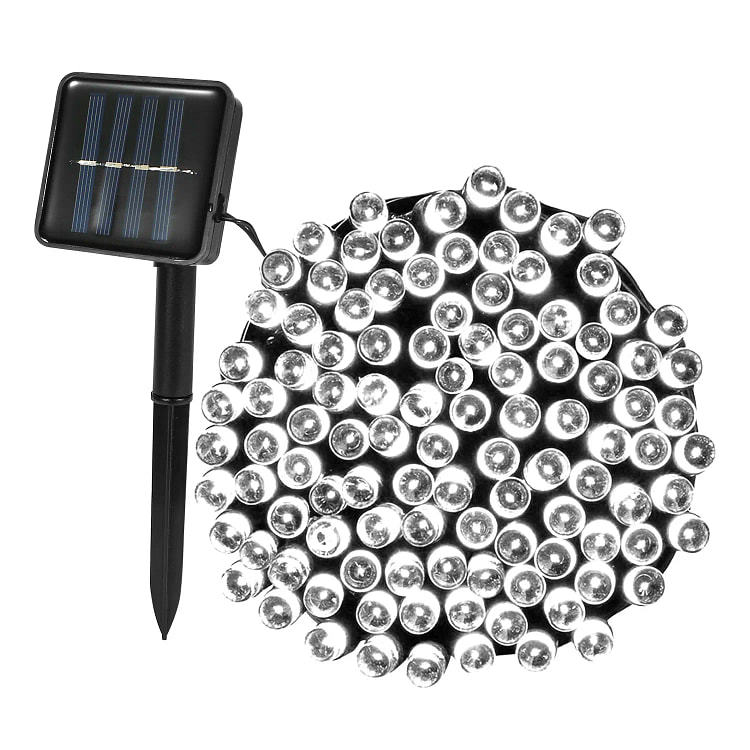 太阳能串灯LED太阳能仙女串灯12M 100 LED 8照明模式多色防水星串灯