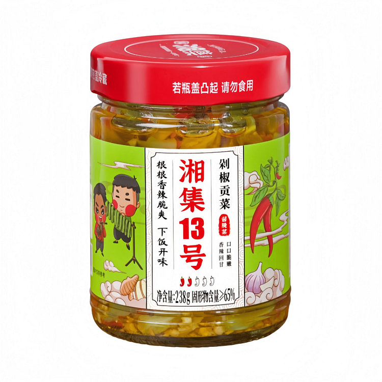 干饭兄弟 湘集13号剁椒贡菜嘎嘣脆 238g*1瓶 238 克