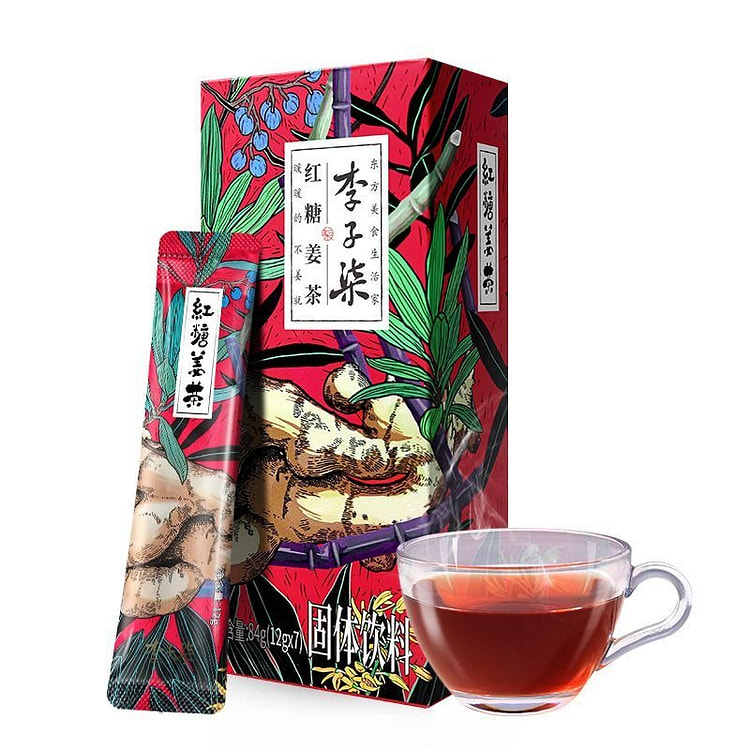 Liziqi Red Sugar Ginger Tea 84g 1 box