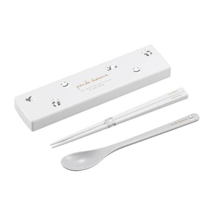 OSK 熊猫图案 便携抗菌餐具套装 筷子和勺子 1 个