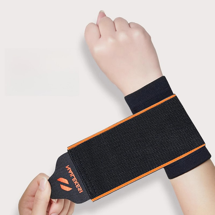 Sports wristband black orange *2 2 count