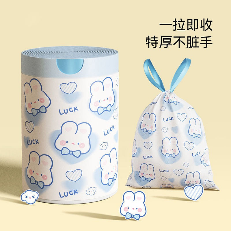 [70pieces per roll] Printed thickened portable garbage bags cartoon 1 ส่วน