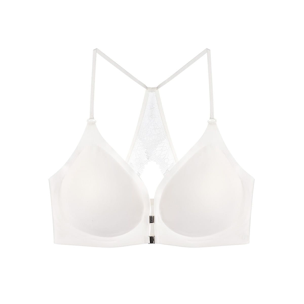 China Direct Mail Ubras Lace Back Buckle Soft Support Bra – White S 100 g