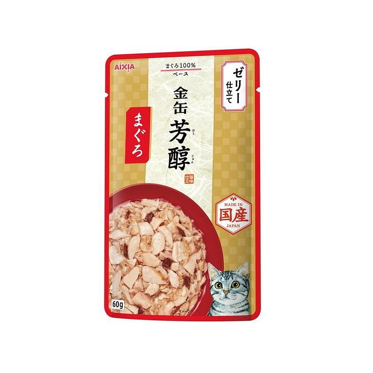 AIXIA爱喜雅 金罐 芳醇系列 日本国产猫咪果冻感湿粮包 金枪鱼60g