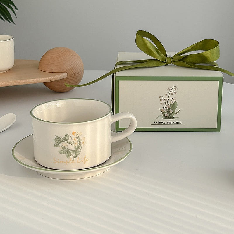 ins Daisy flower coffee cup and saucer set high value afternoon tea cup 1 each