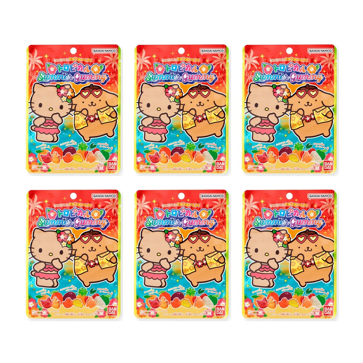 Bandai Sanrio Characters Tropical Summer Gummy 6P 228 g