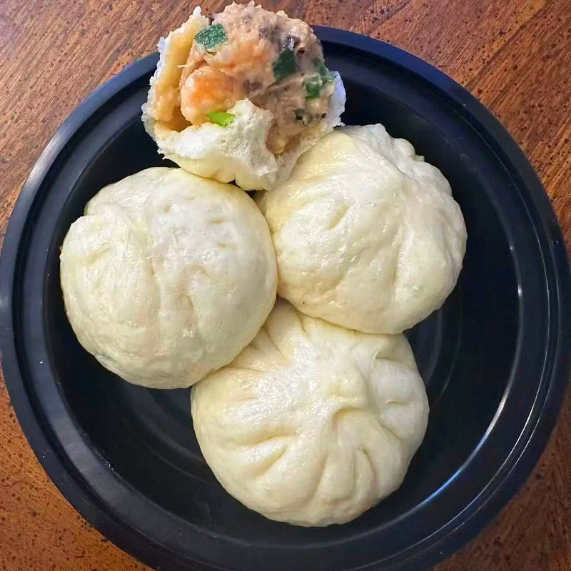 【肉三鲜】虾仁韭菜鸡蛋 包子3个 220g 1 份
