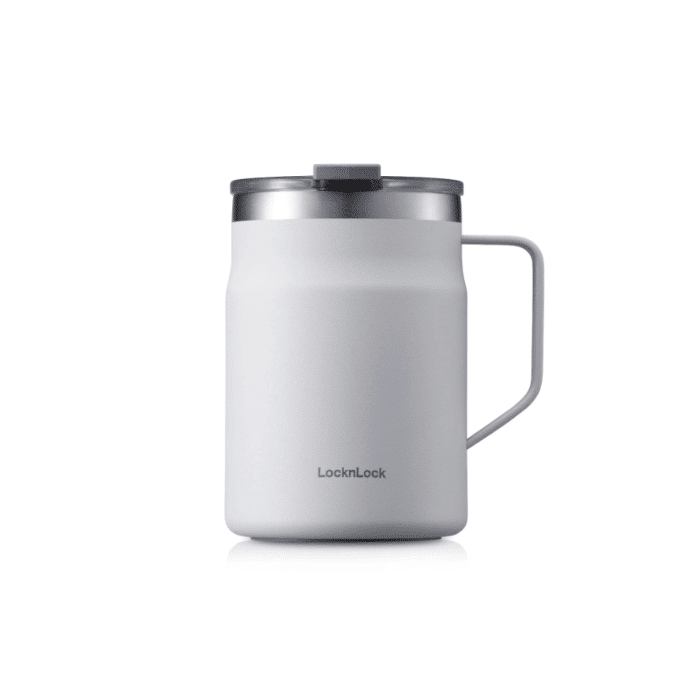 LOCK & LOCK Metro Mug Perfect Travel Sized Mug for Everyday White 1 count 16oz 1 count
