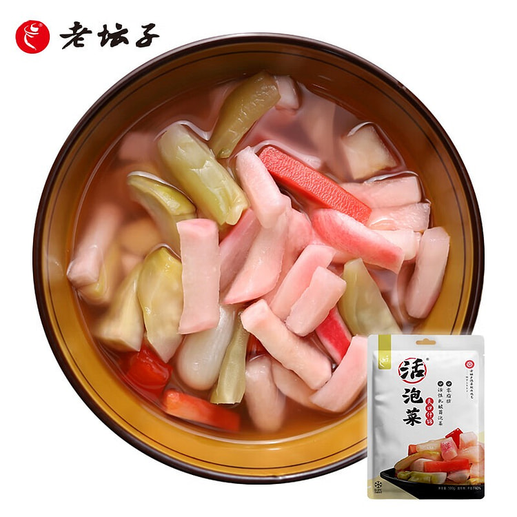 老坛子 活泡菜爽口什锦 四川东坡泡菜泡萝卜青菜藠头下饭菜 500g 一袋