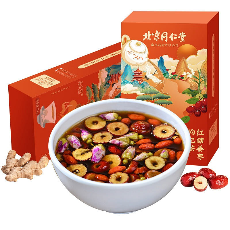 Beijing Tongrentang brown sugar ginger date Wolfberry Tea 150g/ box 150 g