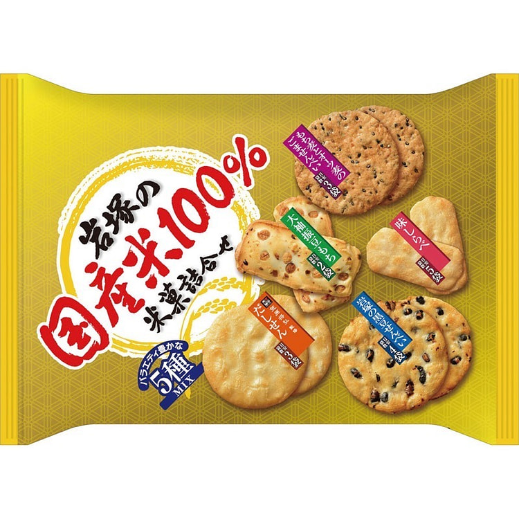 Iwatsuka Domestic Rice 100 Cake Assortment 165g 165 g