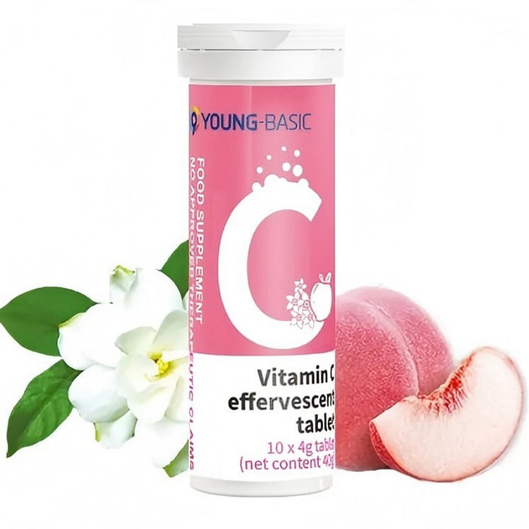 Vitamin C Effervescent Tablets Peach Oolong Flavor 1 bottle