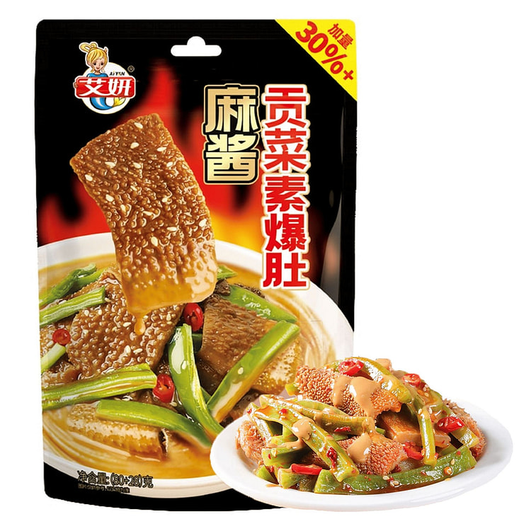 艾妍 贡菜麻酱素爆肚 爆辣麻酱味 下饭神器 108 克