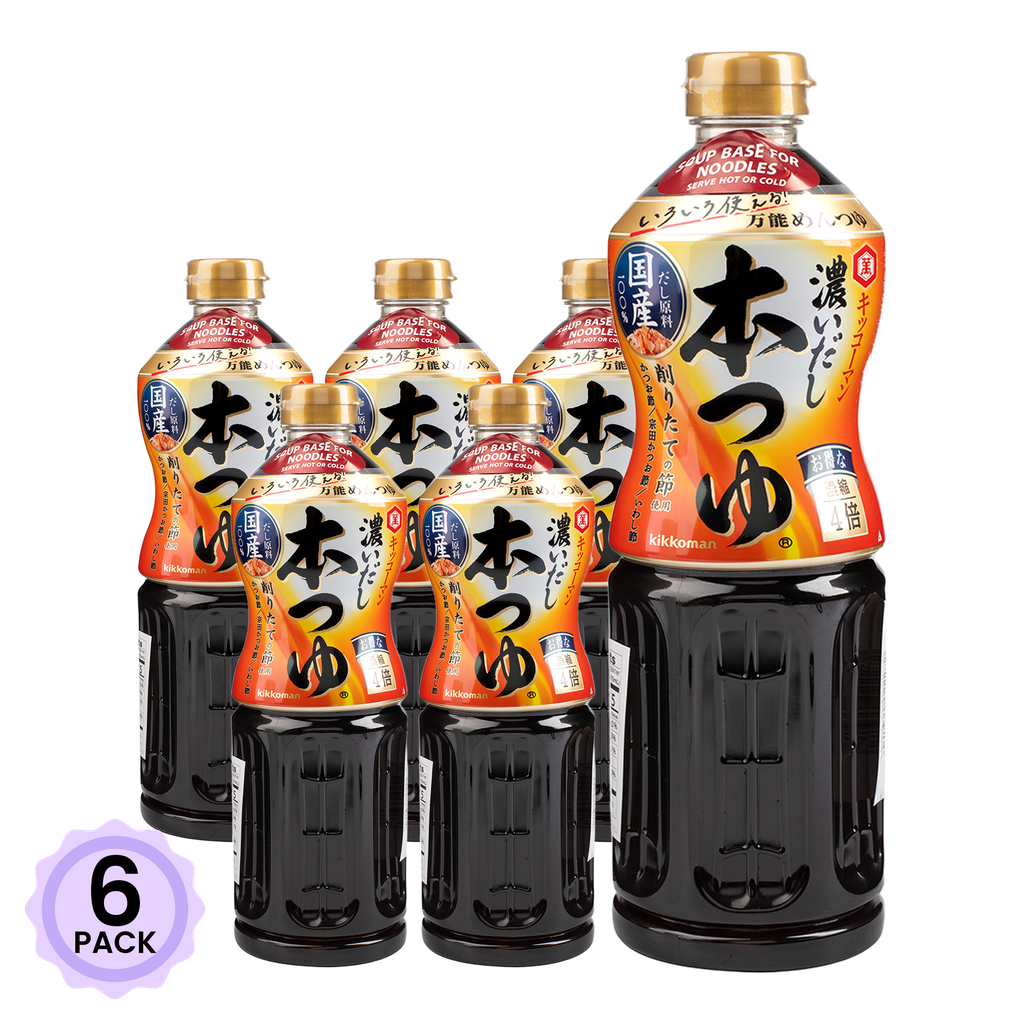 キッコーマン 本つゆ 1000 ml(ミリリットル)*6 パック - Weee!