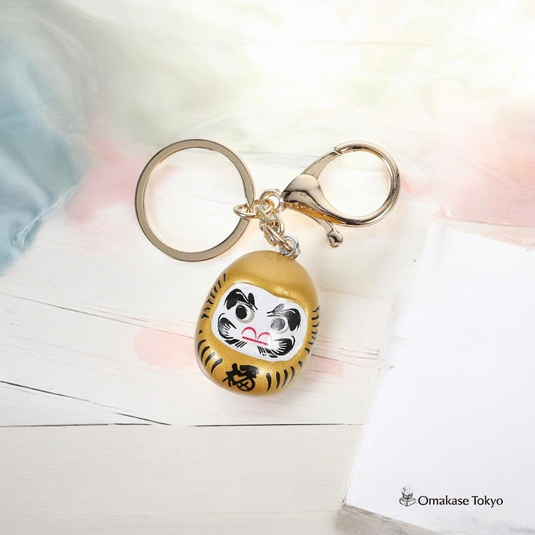 WOFASHPURET 幸运达摩钥匙扣红色和黄色 70 克