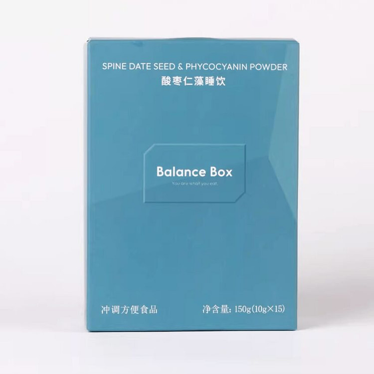 均衡小站酸枣仁藻睡饮 茯苓茶藻蓝蛋白粉10g*15 1 盒