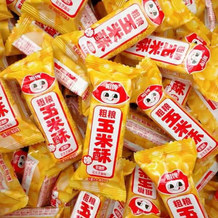 Corn crisp, peanut, sesame flavor