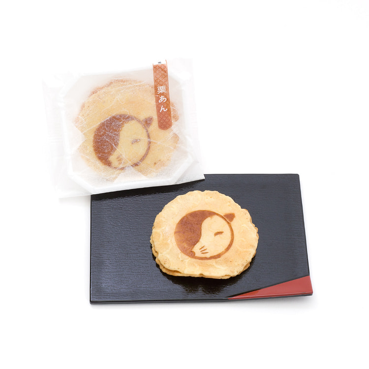 Kyosen-do Thin Rice Cracker Chestnut Red Bean 1pc 1 each