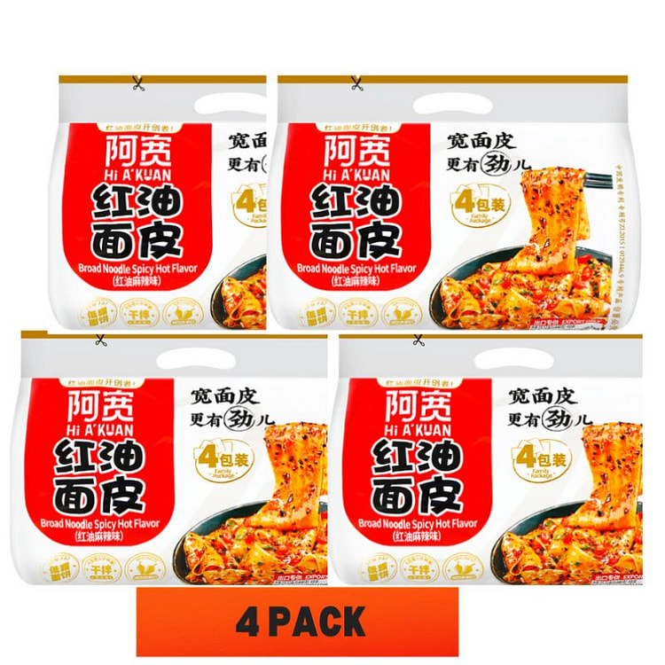 440 克（四连包） *4袋阿宽红油面皮 麻辣味