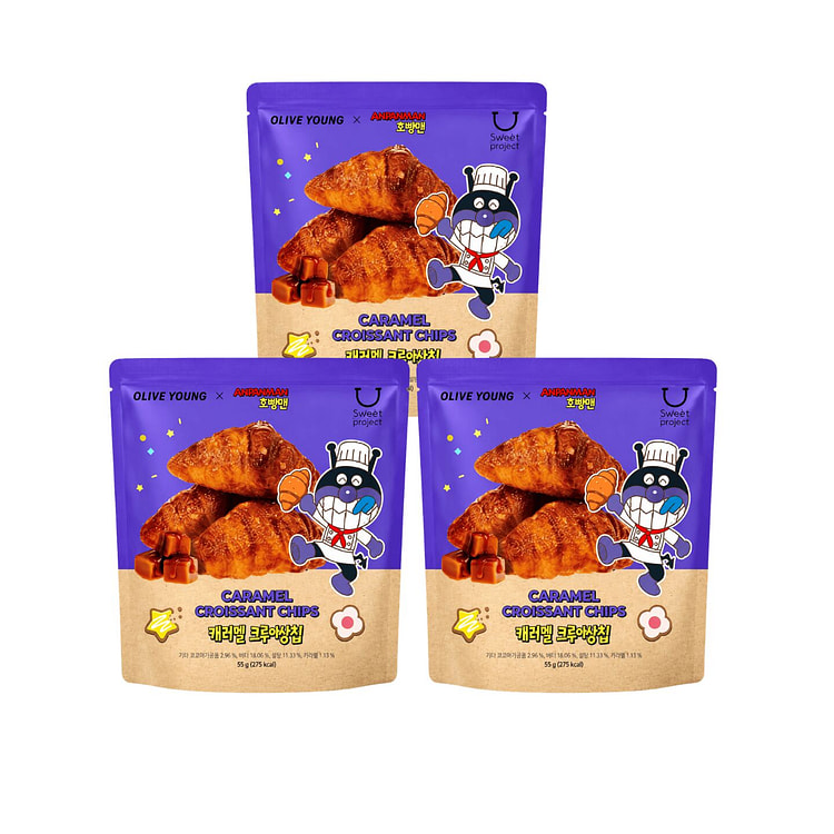 Anpanman Collaboration Croissant Chips Caramel 3 each