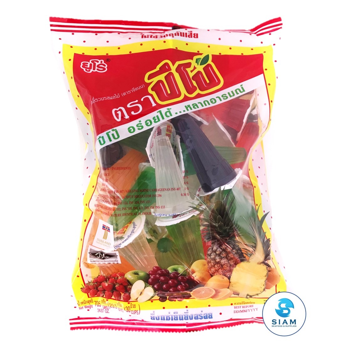 Get Pipo Jelly Cup Mixed Fruit Flavor, Thai Snack, 30 cups Delivered ...