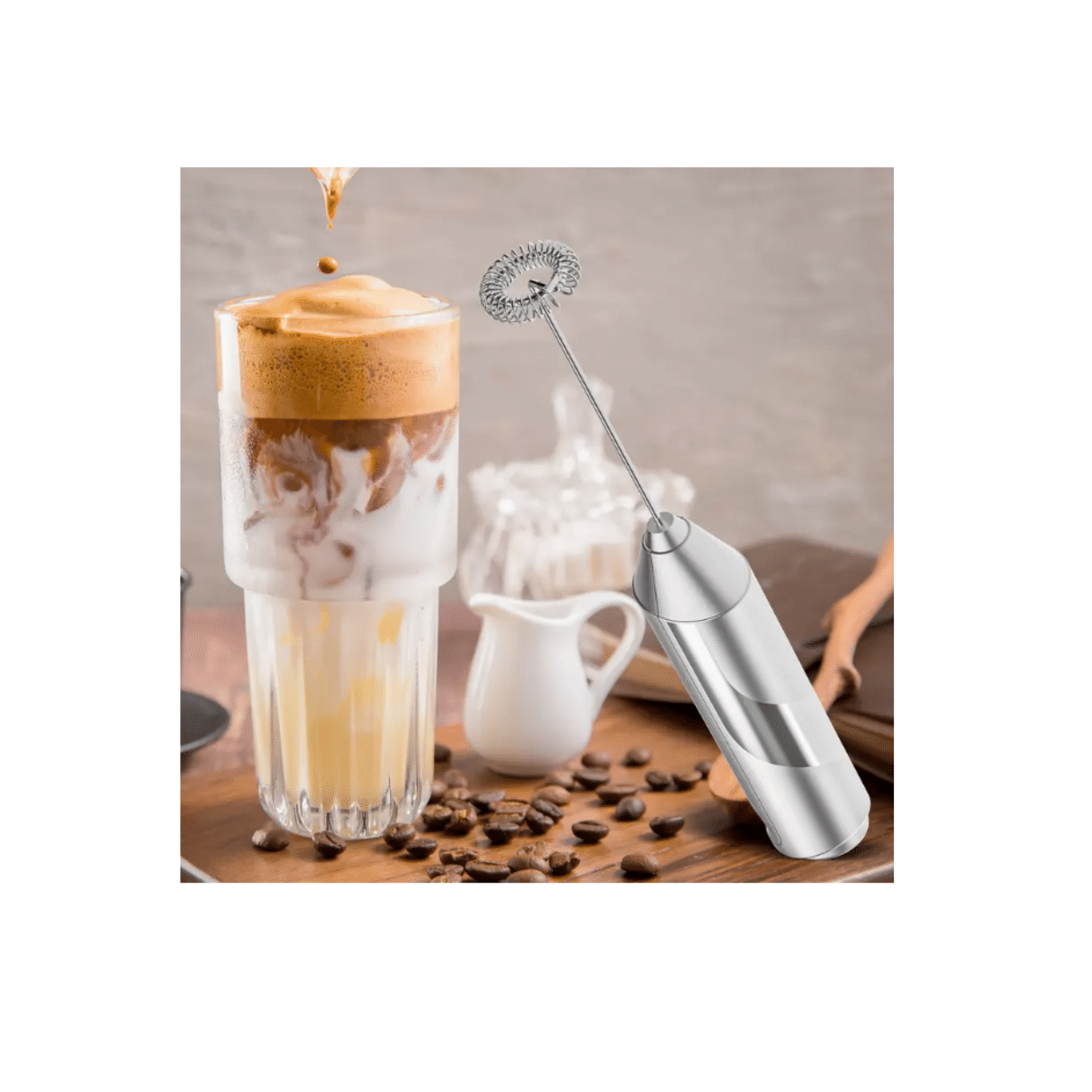 High Power Electric Milk Whisk (Silver) 1 個
