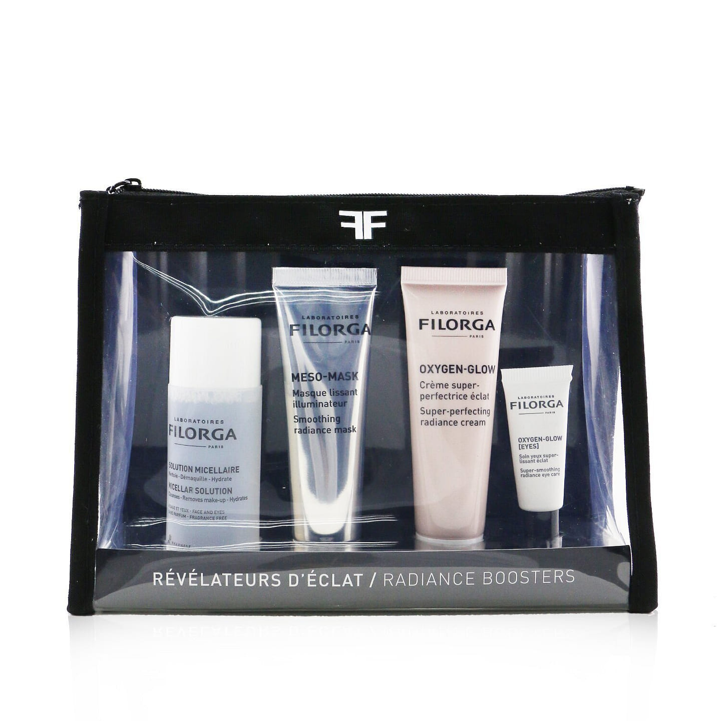 Filorga Radiance Boosters Set: Micellar Solution 50ml + Meso-Mask 30ml + Oxygen-Glow Cream 30ml + Oxygen-Glow Eye Cream 4ml 4pcs 4 each
