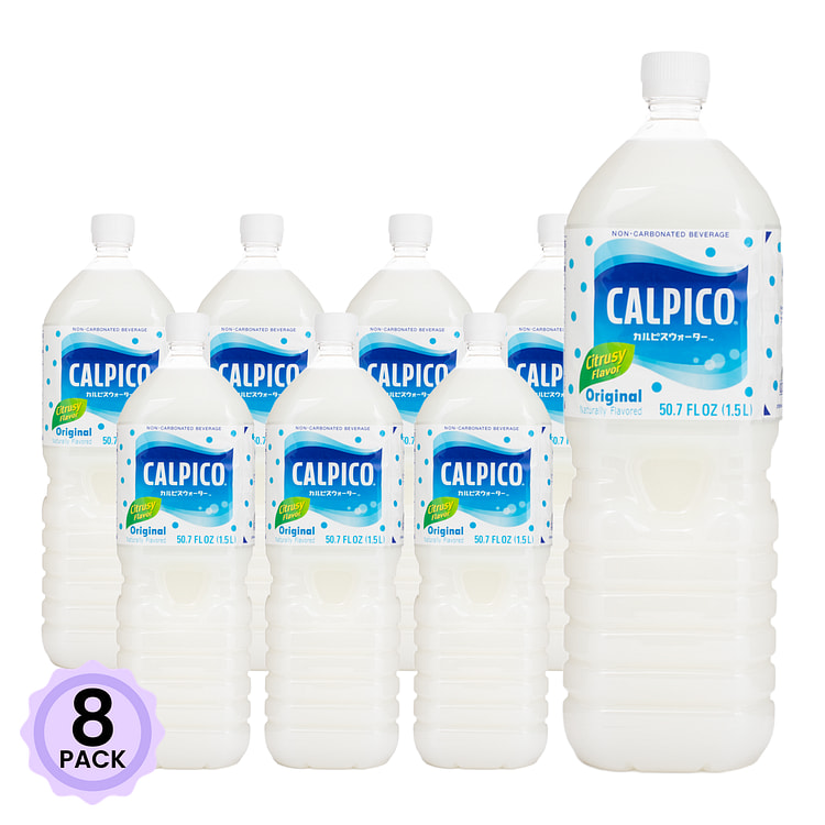 Calpico Non-Carbonated Soft Drink, Citrusy Flavor 50.7 fl.oz*8 pack