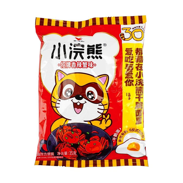Little Raccoon Spicy Crab Crispy Noodles 35g x6 35 g*6 pack