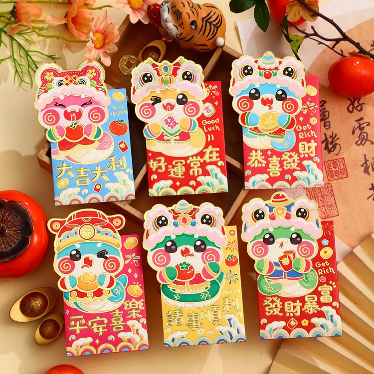 【中国】2025春节新年 蛇年红包  新年利是封 通用/压岁包/可爱/春节立体红包 个性创意-帽子蛇短款