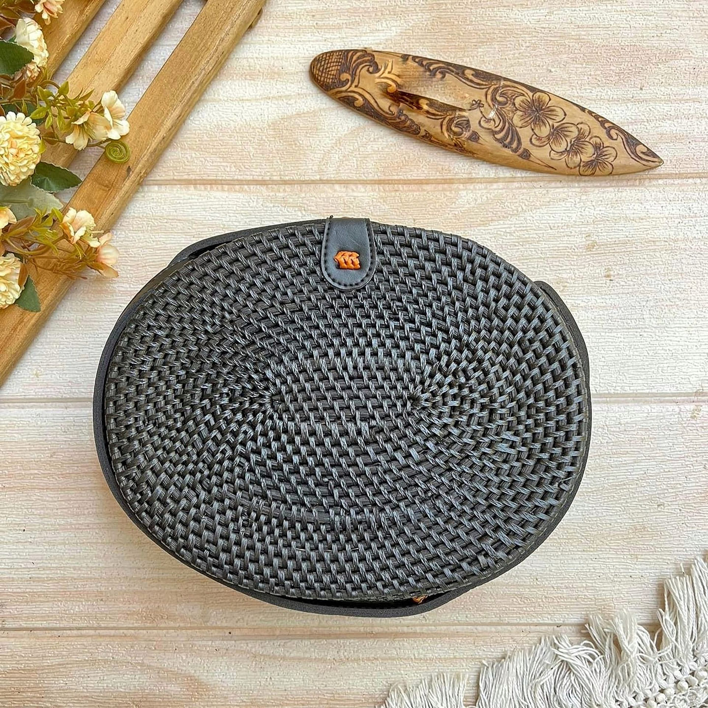 Oval Rattan Bag- STYLE 8 1 each