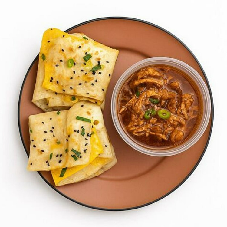 手撕酱香猪肉煎饼果子 1 份