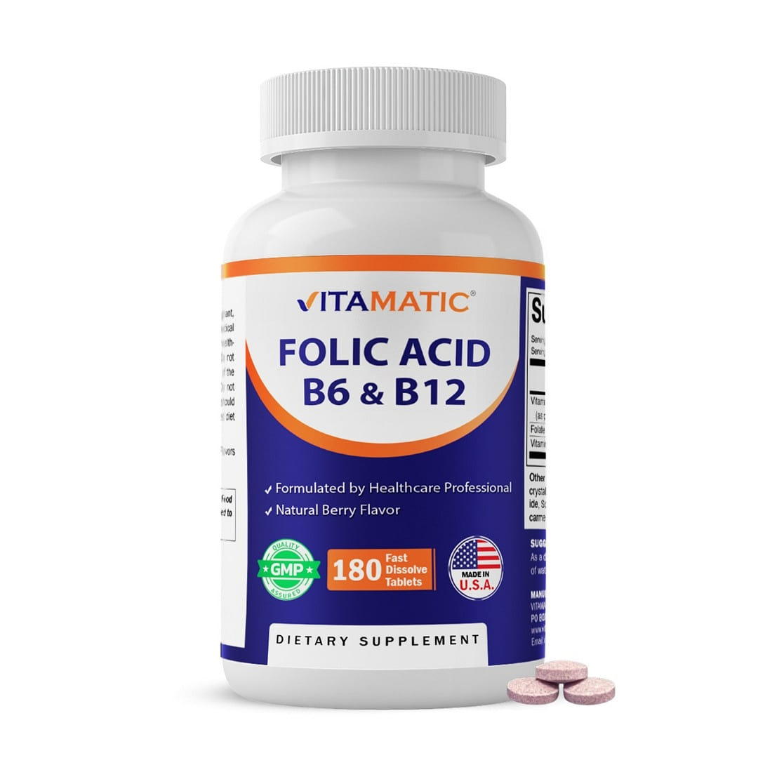 Folic Acid B6 & B12 - 180 Tablets 1 個