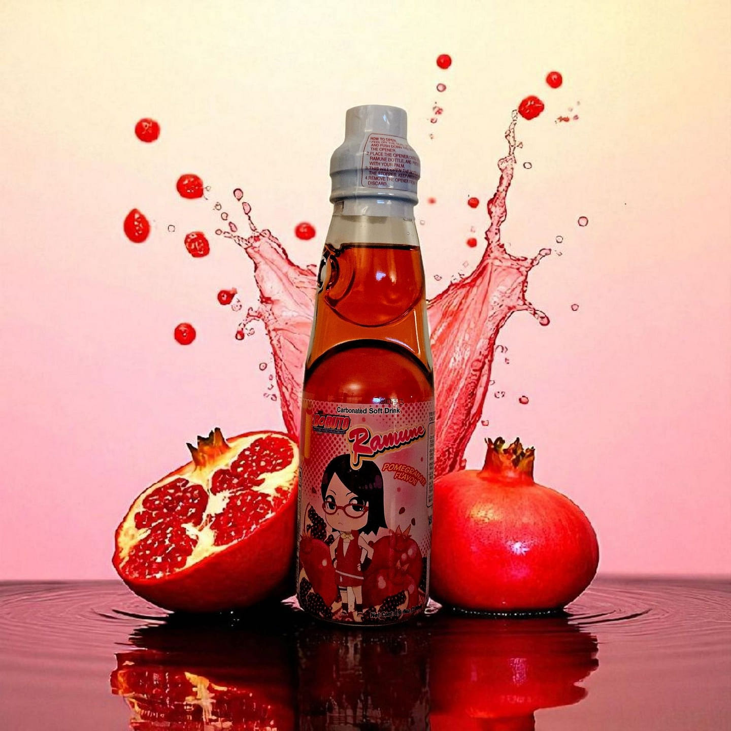 Boruto Ramune Soda – Pomegranate Flavor 200 ml