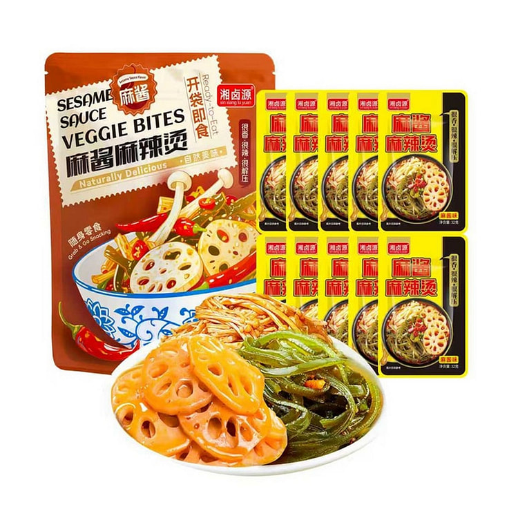 湘卤源 麻酱麻辣烫 藕片海带金针菇 开袋即食 320 克