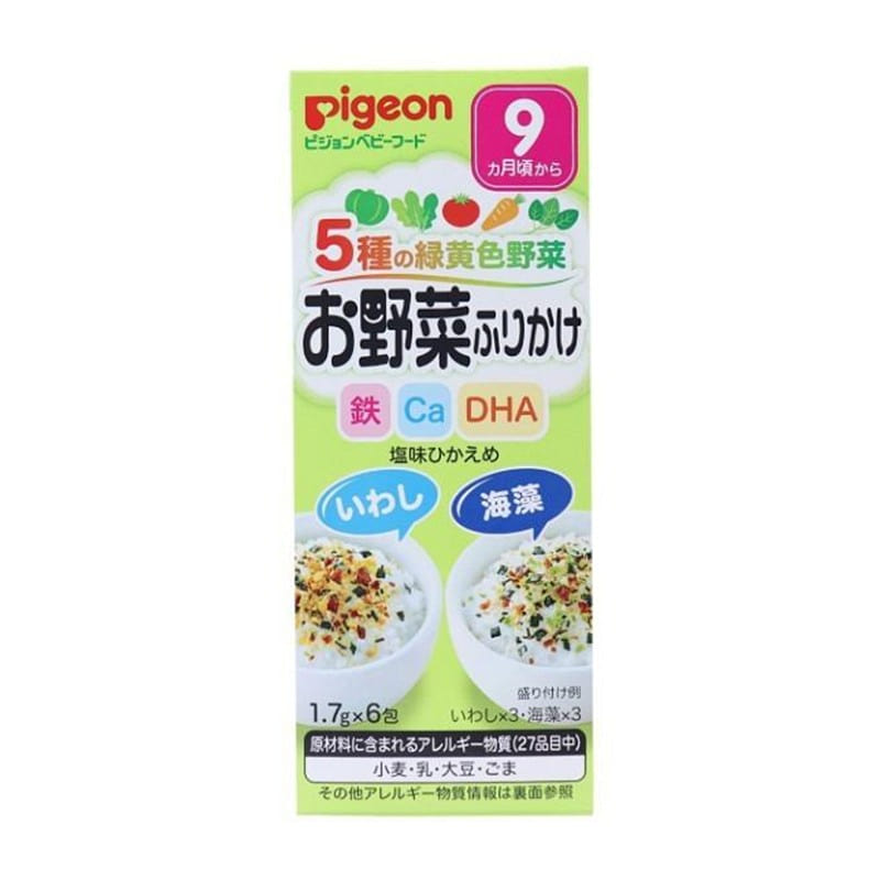 Pigeon Baby Furikake Sardines, Seaweed 1.7gx6 bags 1 each