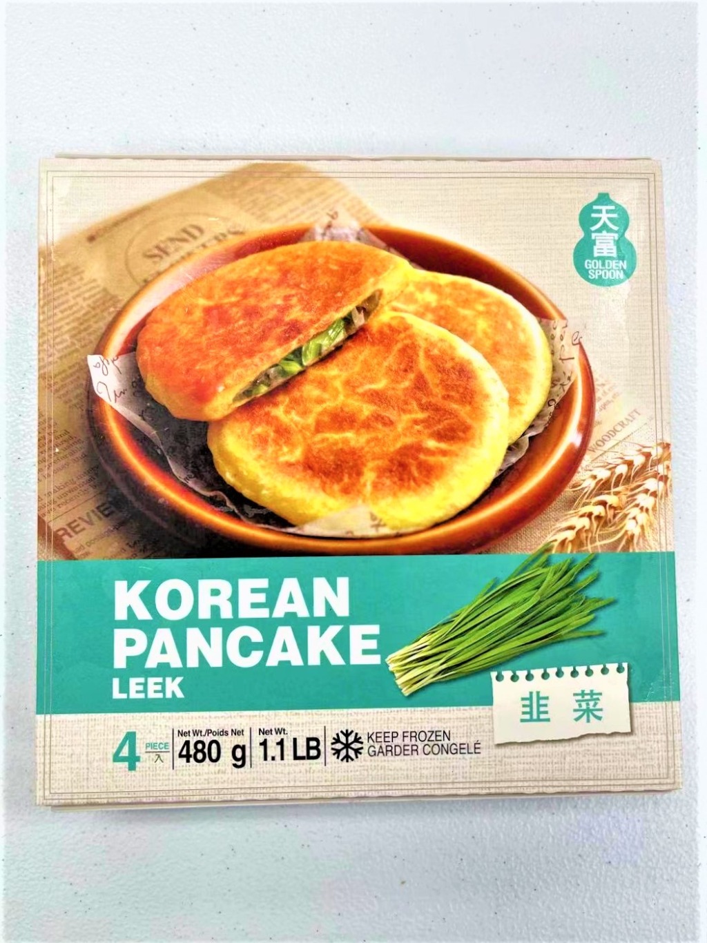 Get Golden Spoon Korean Pancake with Leek Filling, Frozen 4pc Delivered