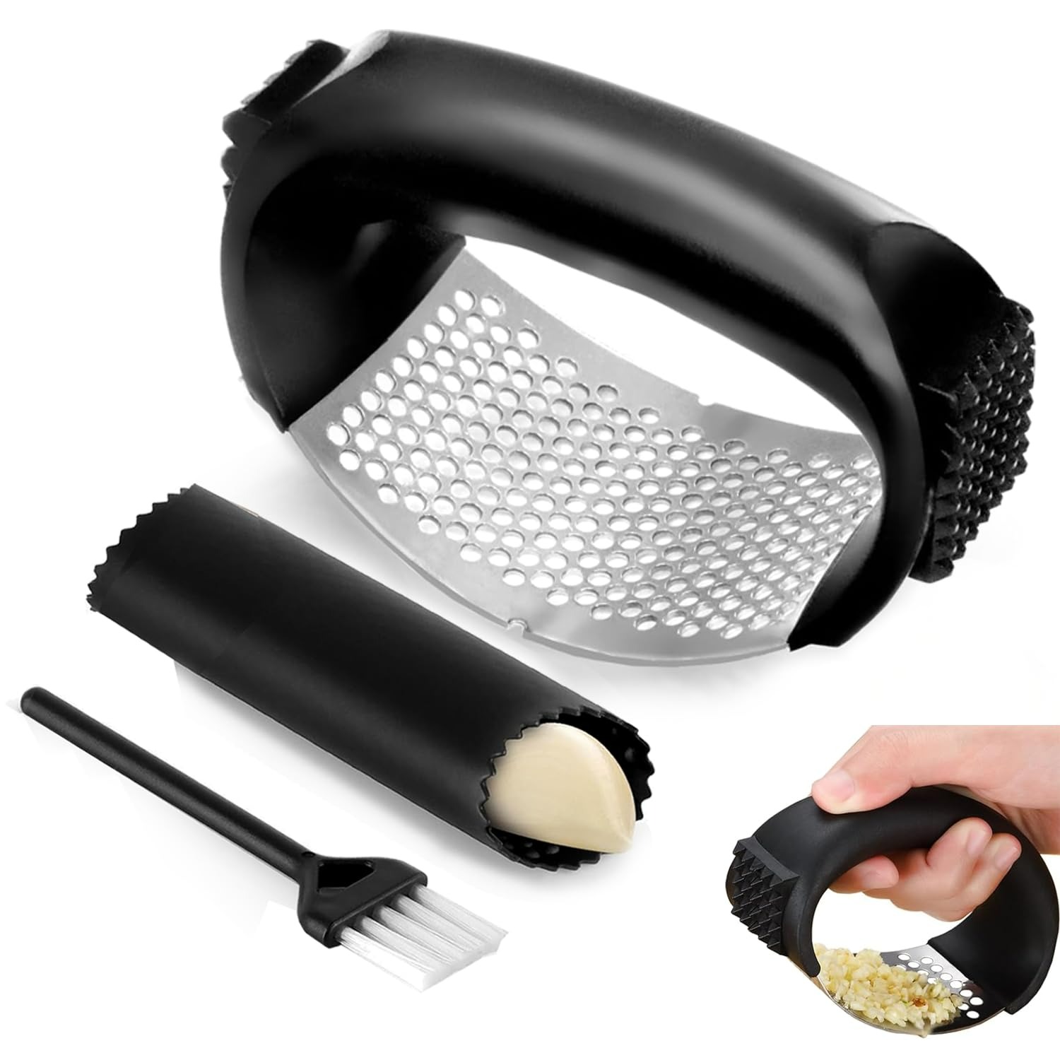 Garlic Press Rocker Set,Garlic Mincer Tool 1 each
