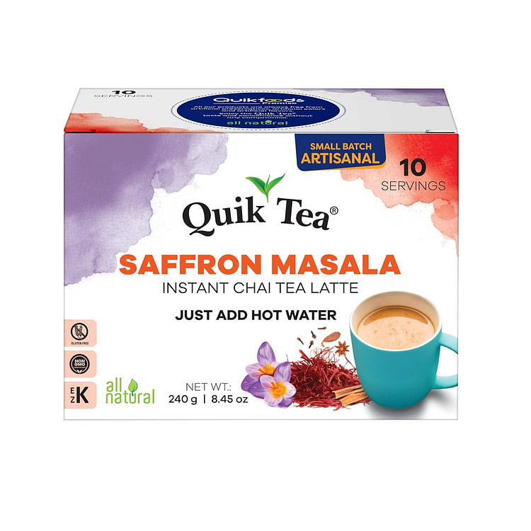 QuikTea Saffron Masala Chai Latte 240 gram 1 box