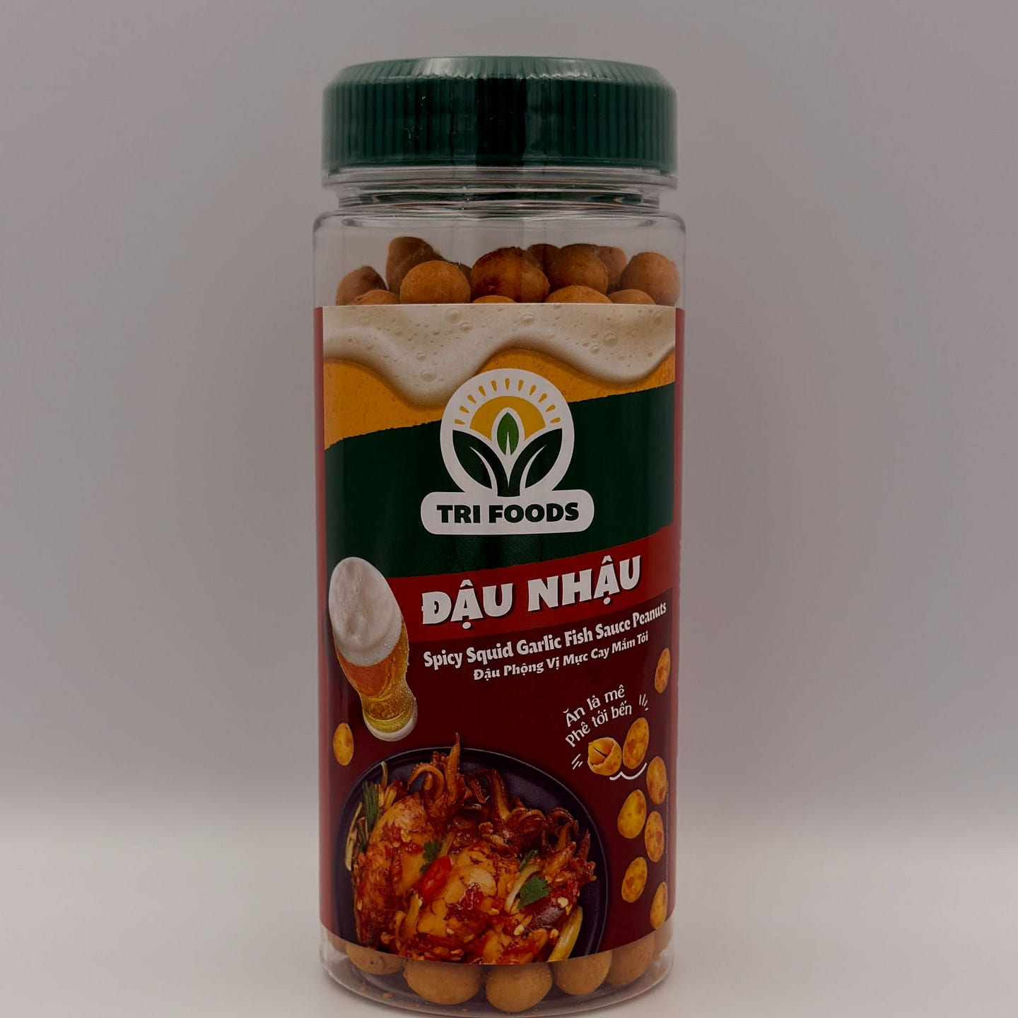 Tri-Foods Spicy Squid Garlic Fish Sauce Peanuts 210 g