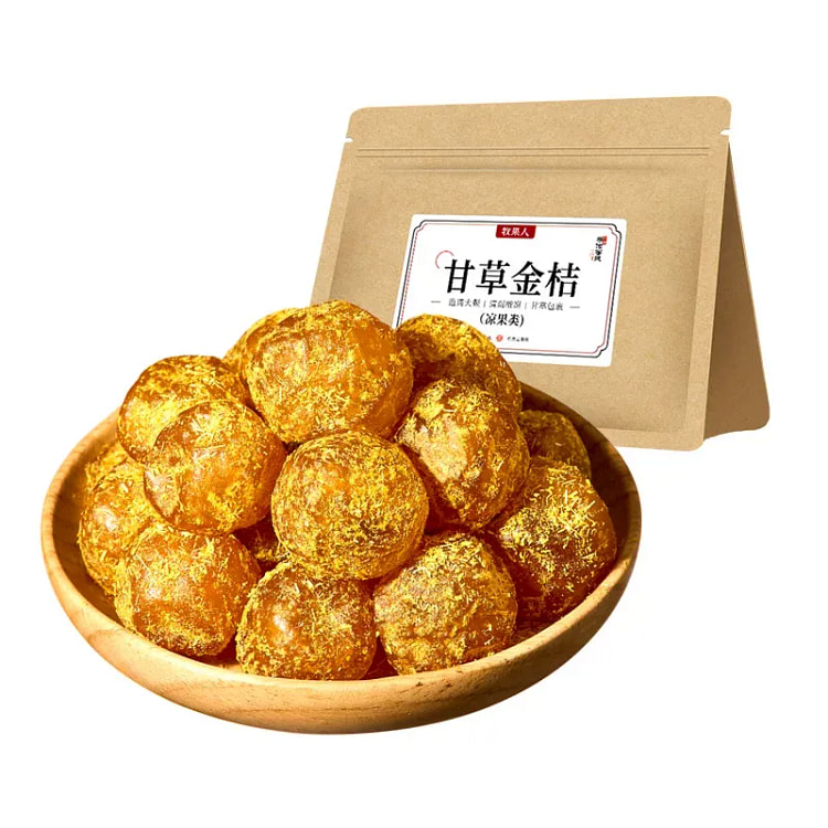 牧果人甘草金桔100g酸甜蜜饯果脯泡水休闲零食 100 克