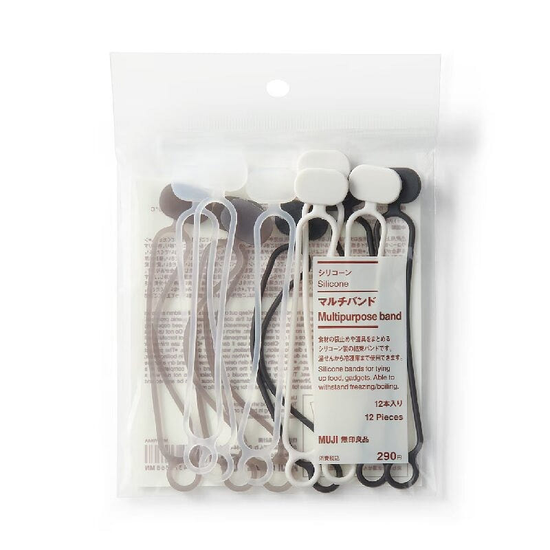 MUJI Multifunctional Silicone Cable Ties 12 pcs 1 each