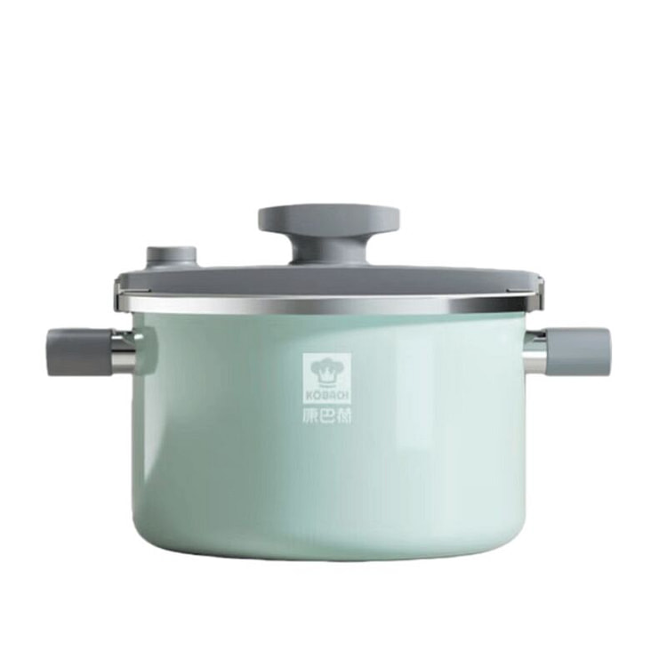 康巴赫2代双层珐琅锅微压锅0氟压力锅汤锅5.5L蓝 1 个