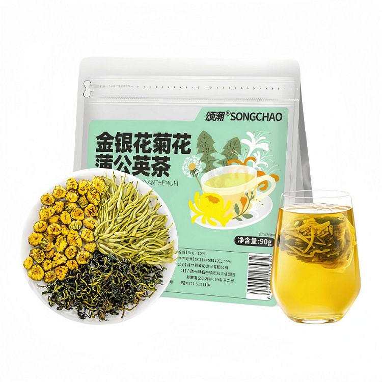 颂潮 菊花茶金银花茶蒲公英凉茶 90g*1袋 90 克