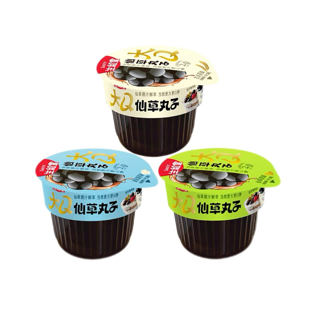 Grass Jelly Ball Ready to Eat 110 g*3 Cups Mix 1 each