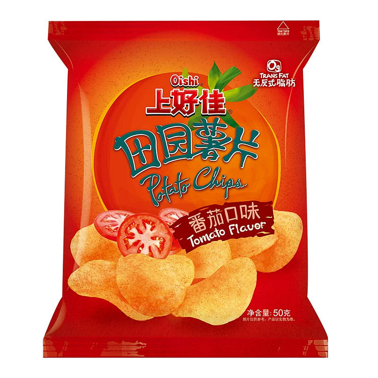 Oishi Potato Chips Tomato Corn Rolls Snack 2Fla2pk 90 g