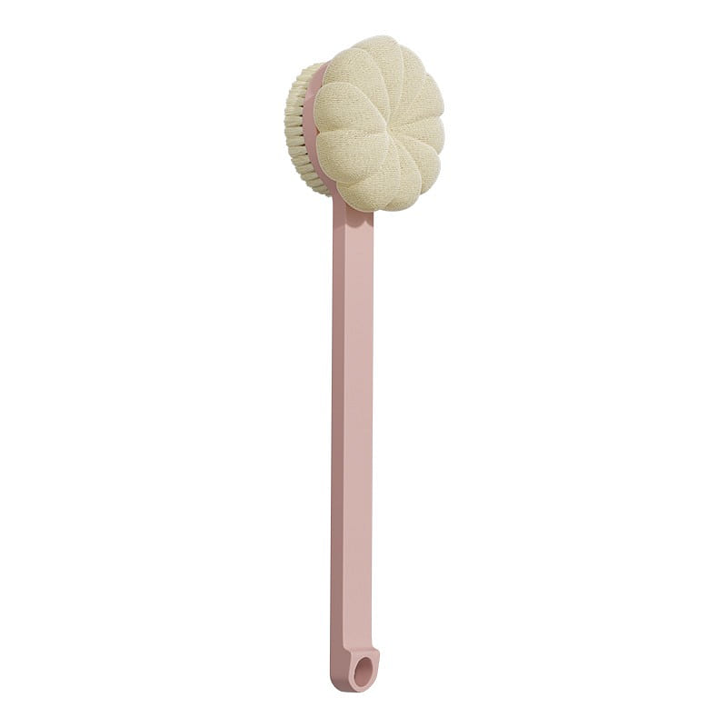 Double-sided bath brush for scrubbing (Pink) 1 each